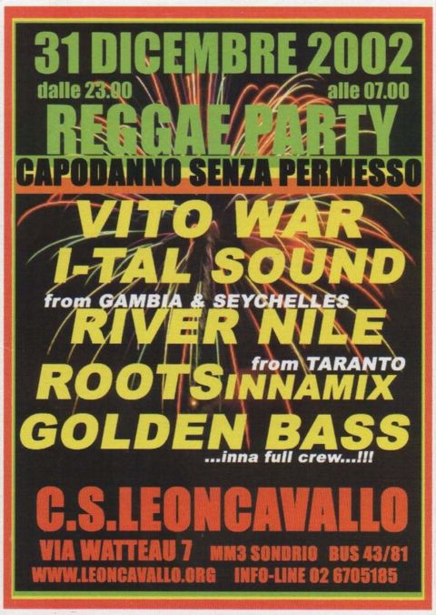 Reggae party capodanno senza permesso