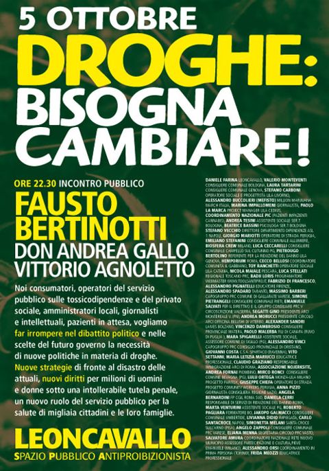 Droghe bisogna cambiare