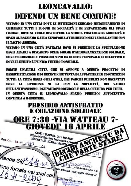 Presidio antisfratto colazione solidale