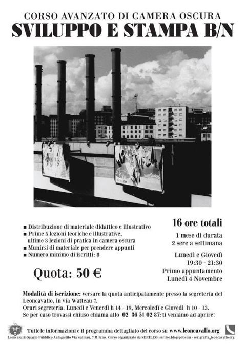 Corso avanzato camera oscura