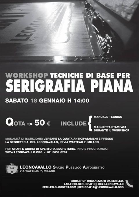 Workshop serigrafia piana