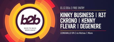 B2b back2back beer to bass free entry