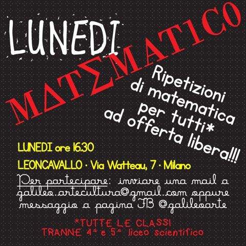 Lunedi matematico da verificare