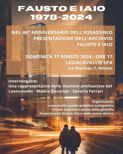 Fausto e iaio archivio